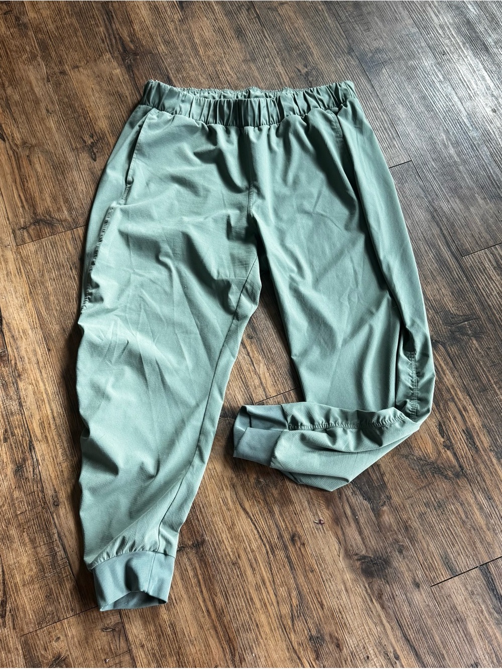 Zella XL Sage Green Ripstop Jogger Pants Lightweight Pull On Athleisure